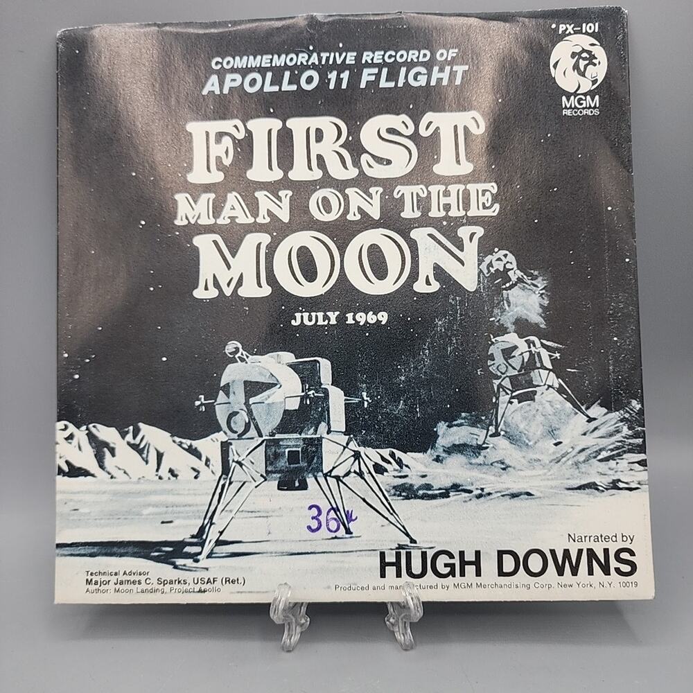 Apollo 11 Flight First Man On The Moon 1969 7" 45RPM Commemorative Record